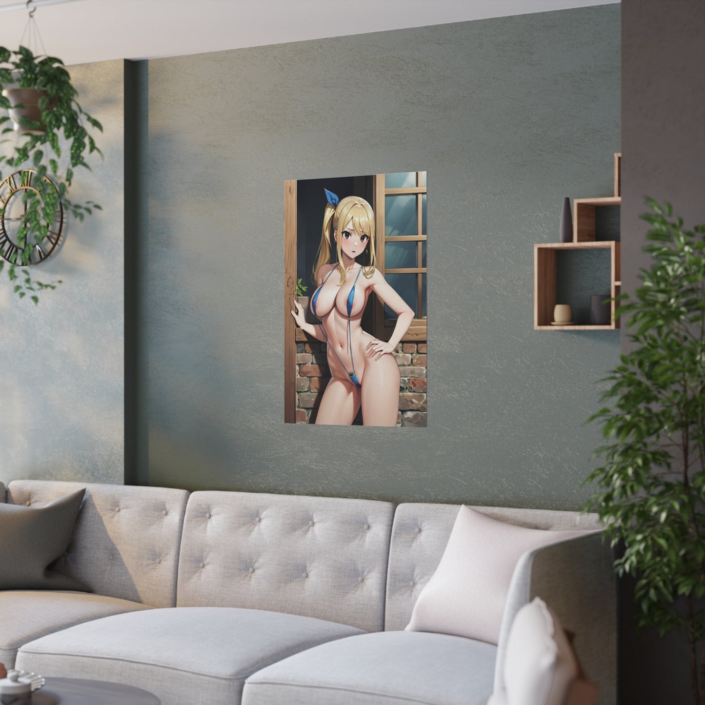 Sexy Lucy Heartfilia Poster | Lewd Waifu | Waifu Lucy Poster | Hot Anime Girl | Ecchi