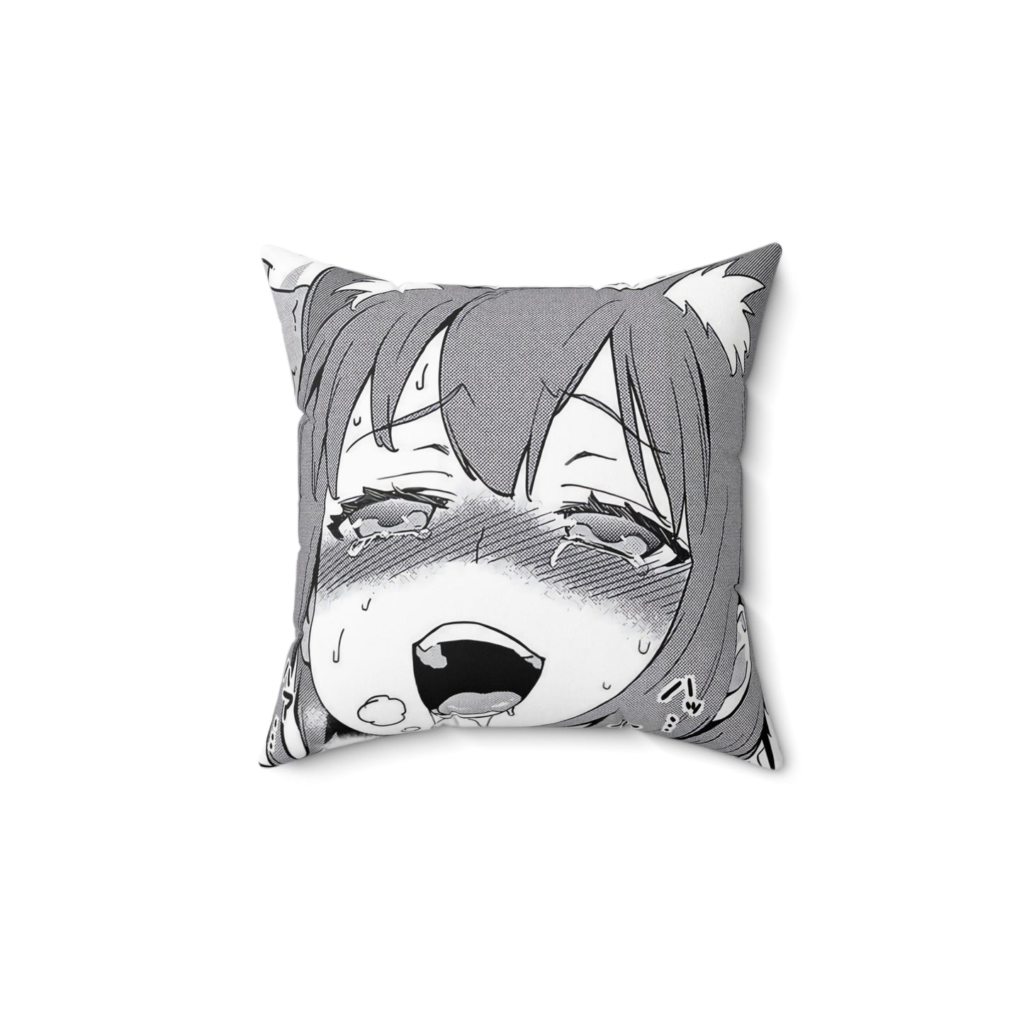 Ahegao Face Pillow | Furry | Ahegao Square Pillow | Funny Anime Pillow | Gift For Otaku | Gift For Waifu | Gift For Anime Lover