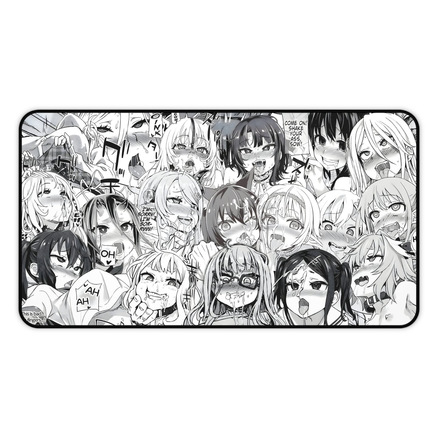 Ahegao Mouse Pad | Ahegao Face | Funny Anime Desk Mat | Ecchi | Waifu | Ahegao | Sexy Playmat | Erotic Anime Face | Lewd | Minimalism