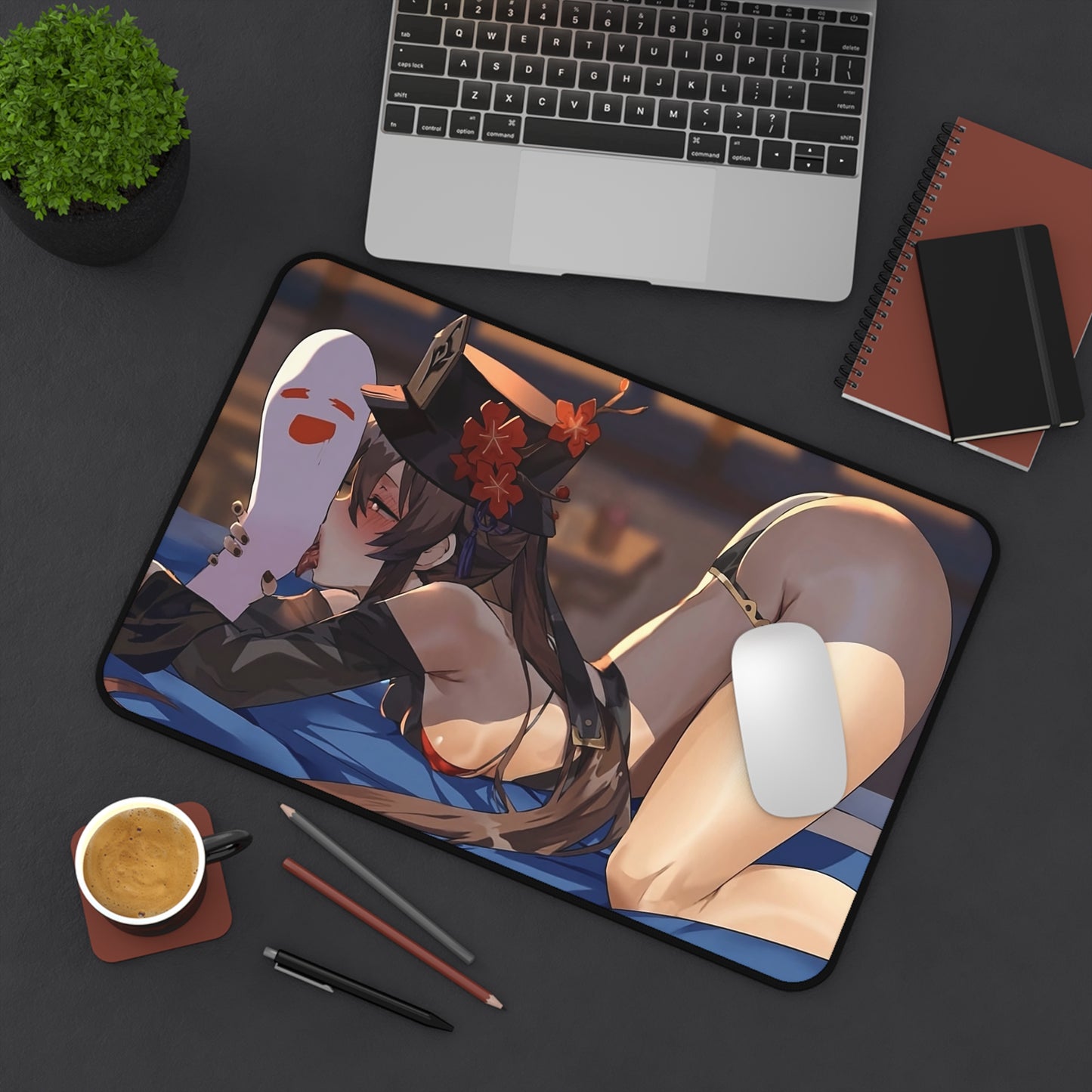 Lewd Mouse Pad | Hu Tao | Genshin Impact | Ass | Ecchi | Waifu | Ahegao | Otaku | Weeb | Sexy Anime Ass | Hu Tao licking Ghost