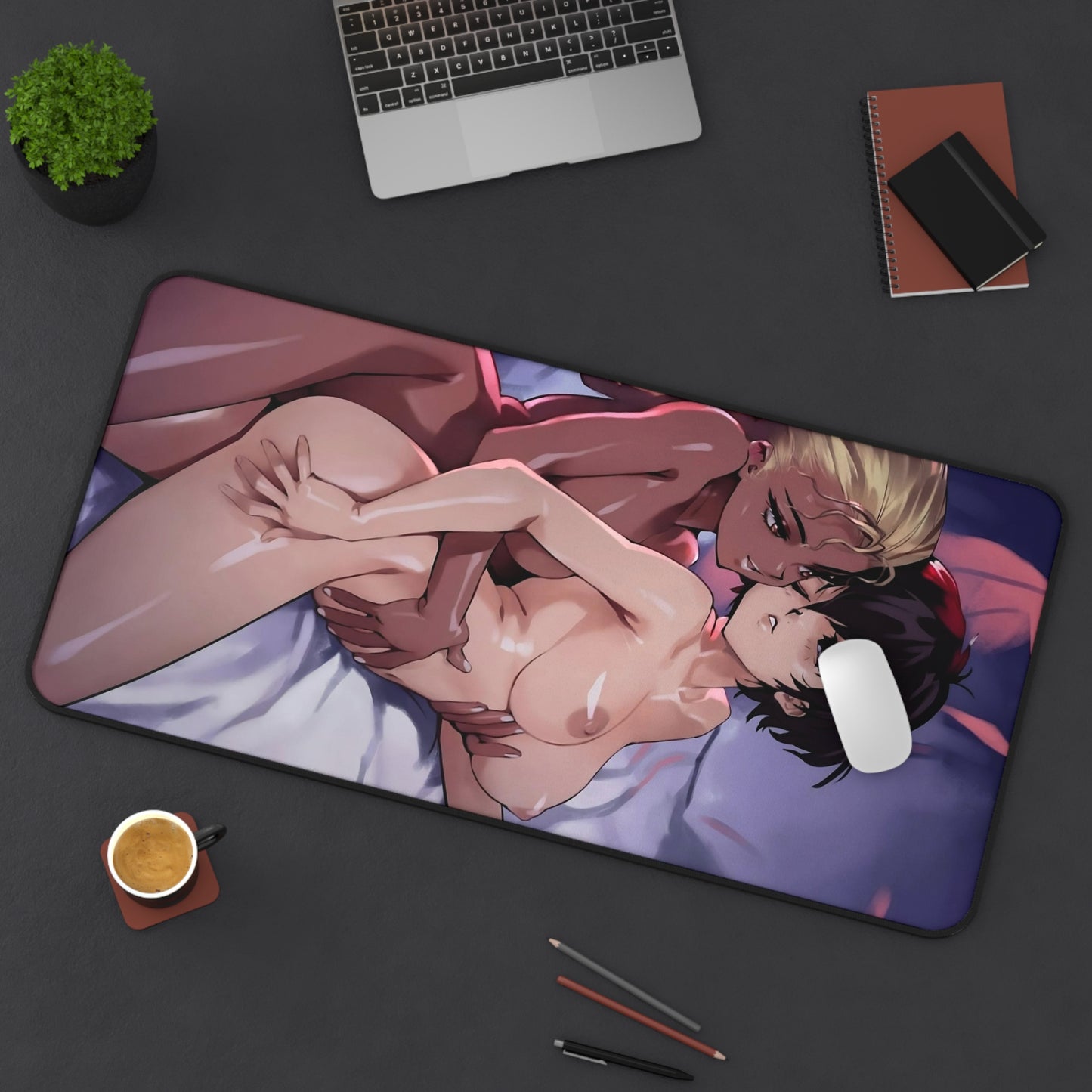 Lewd Mouse Pad | Yuri | Lesbian | Naked Girls Kissing | NSFW | Uncensored Mouse Pad | Ecchi | Waifu | Ahegao | Otaku | Beautiful