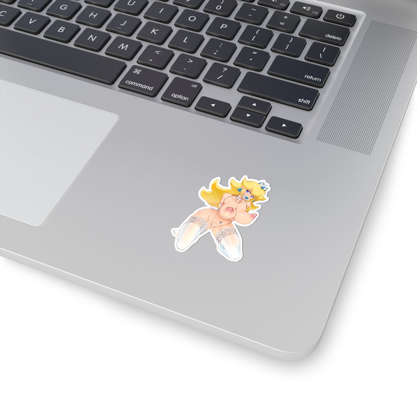 Lewd Peach Sticker | Naked Tits | Piercing | Gag Ball | Naked Anime Sticker | Uncensored Anime | Lewd Anime Sticker | Sexy Anime Sticker | Mario | Otaku | Waifu