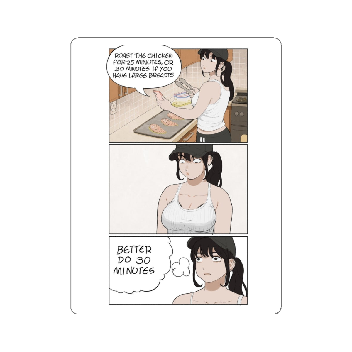 Funny Waifu Sticker | Hentai Panel | Funny | Lewd Anime Sticker | Hentai Sticker | Speech Bubble | Food | Cooking | Manga Panel