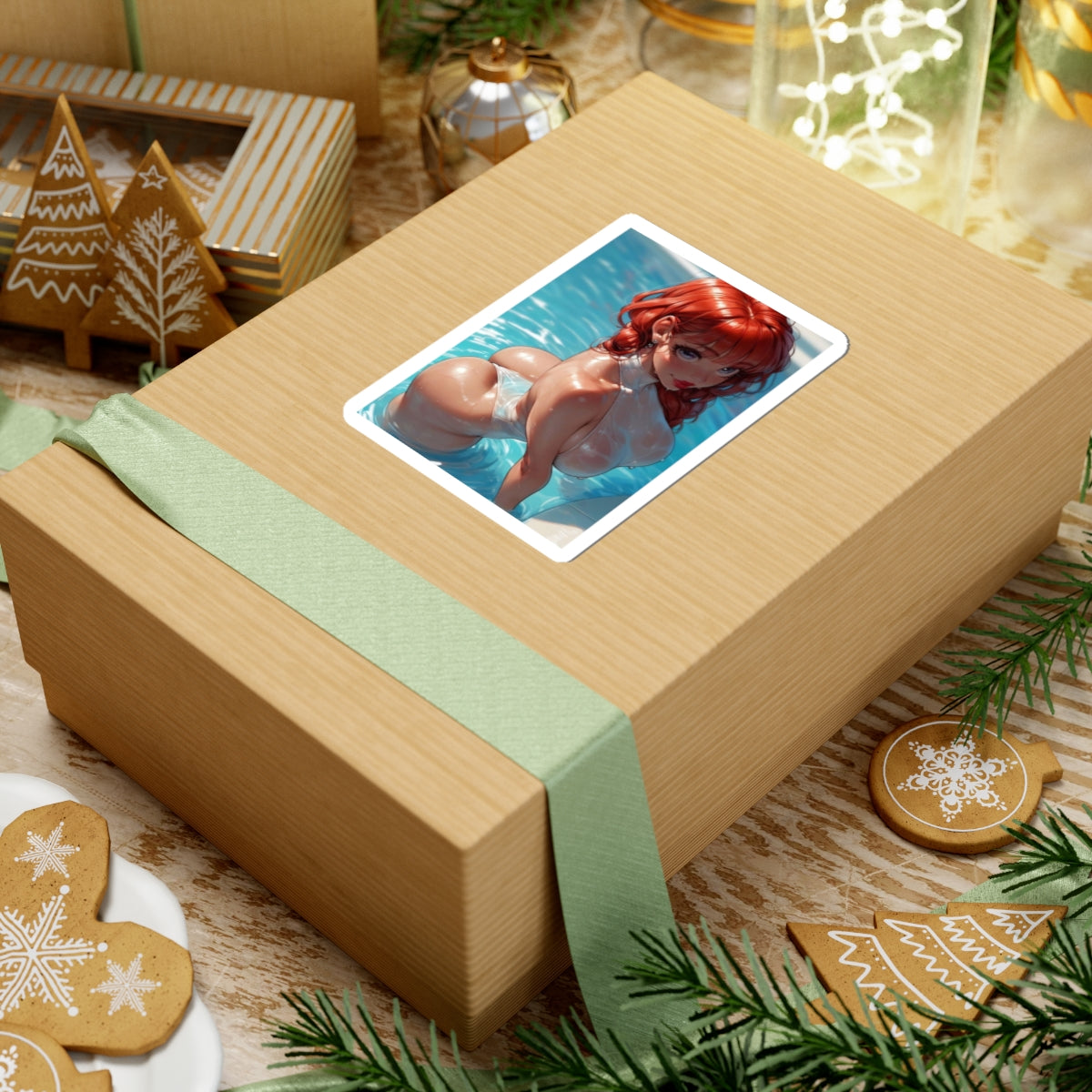 Sexy Ginger Waifu Sticker | Redhead | Ass