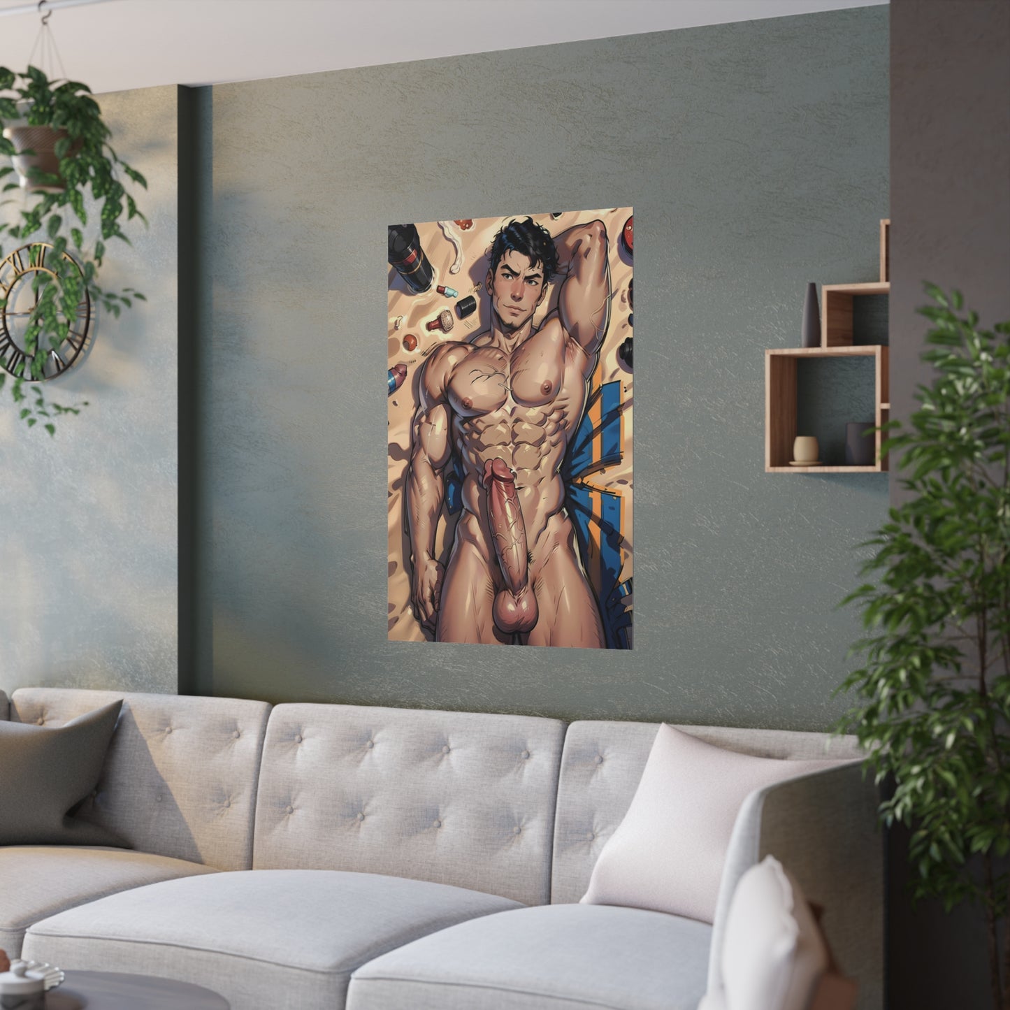 Lewd Anime Poster | Bara | Yaoi | Hot Anime Man | Ecchi