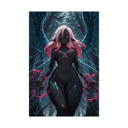 Lewd Waifu Poster | Dark Elf Girl | Sexy Poster | Erotic | Ecchi Poster | Monster Girl Nude