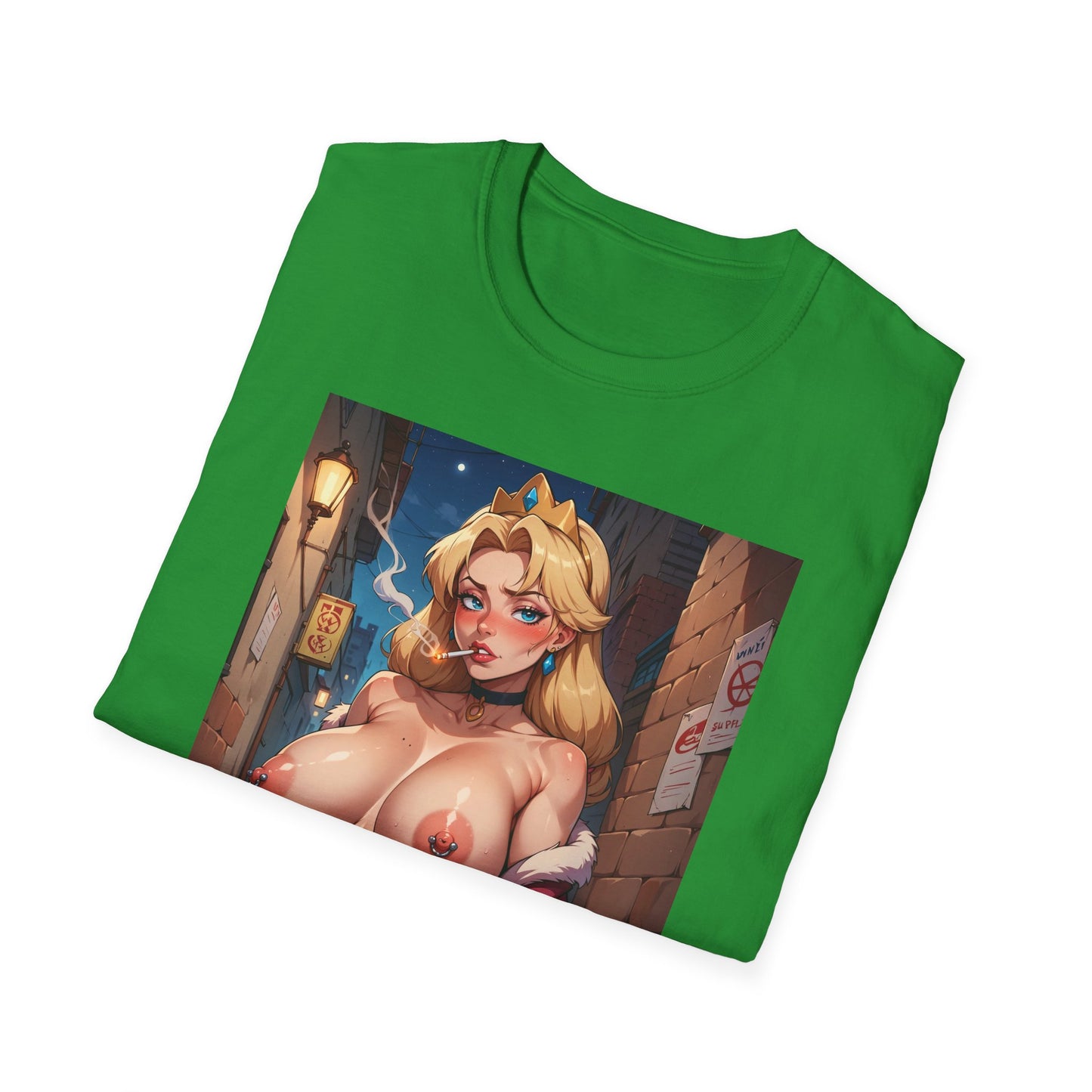 Smoking Hentai Girl T-Shirt | Sexy Anime Girl | Hentai | NSFW | Nipple Piercings