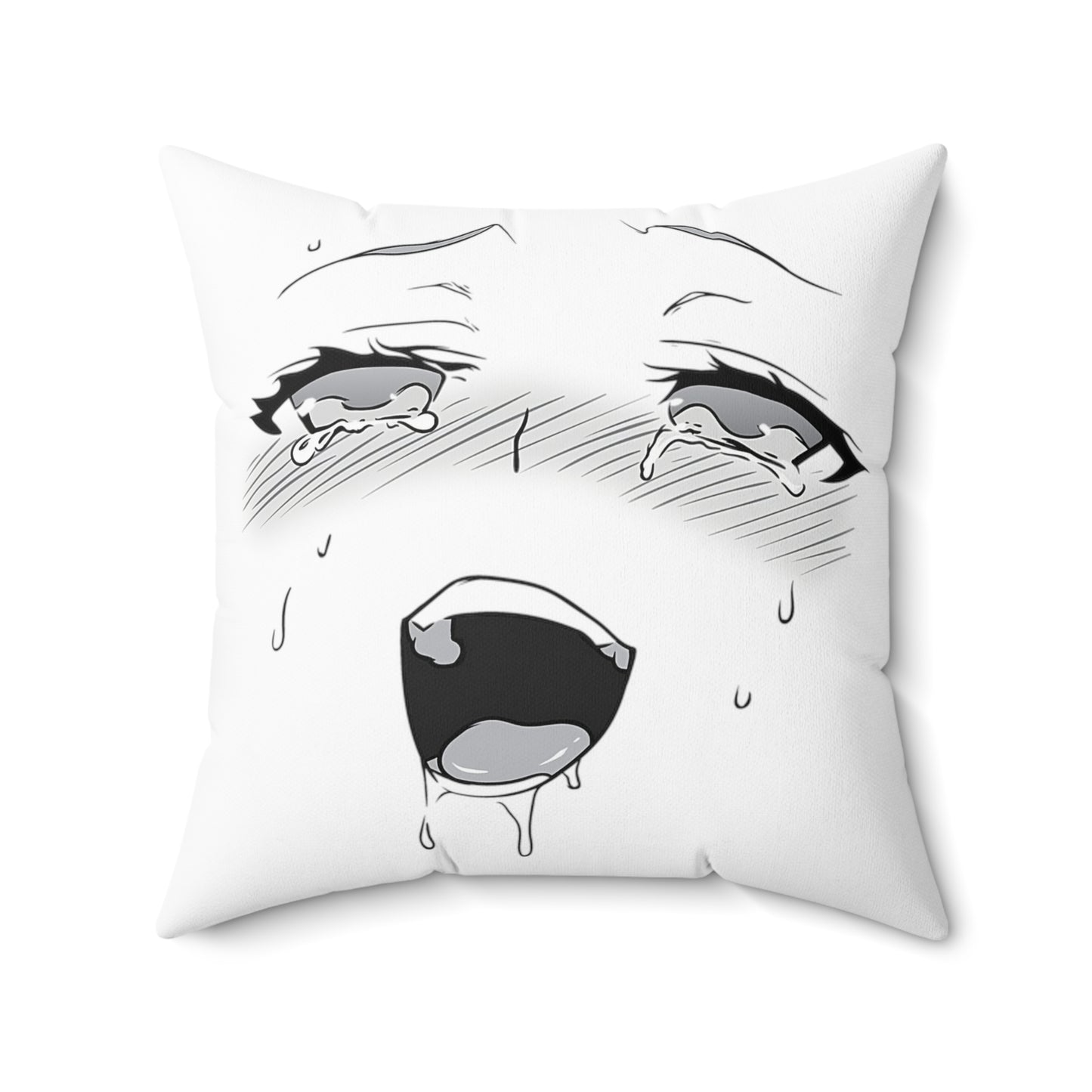 Ahegao Face Pillow | Ahegao Square Pillow | Funny Anime Pillow | Gift For Otaku | Gift For Waifu | Gift For Anime Lover