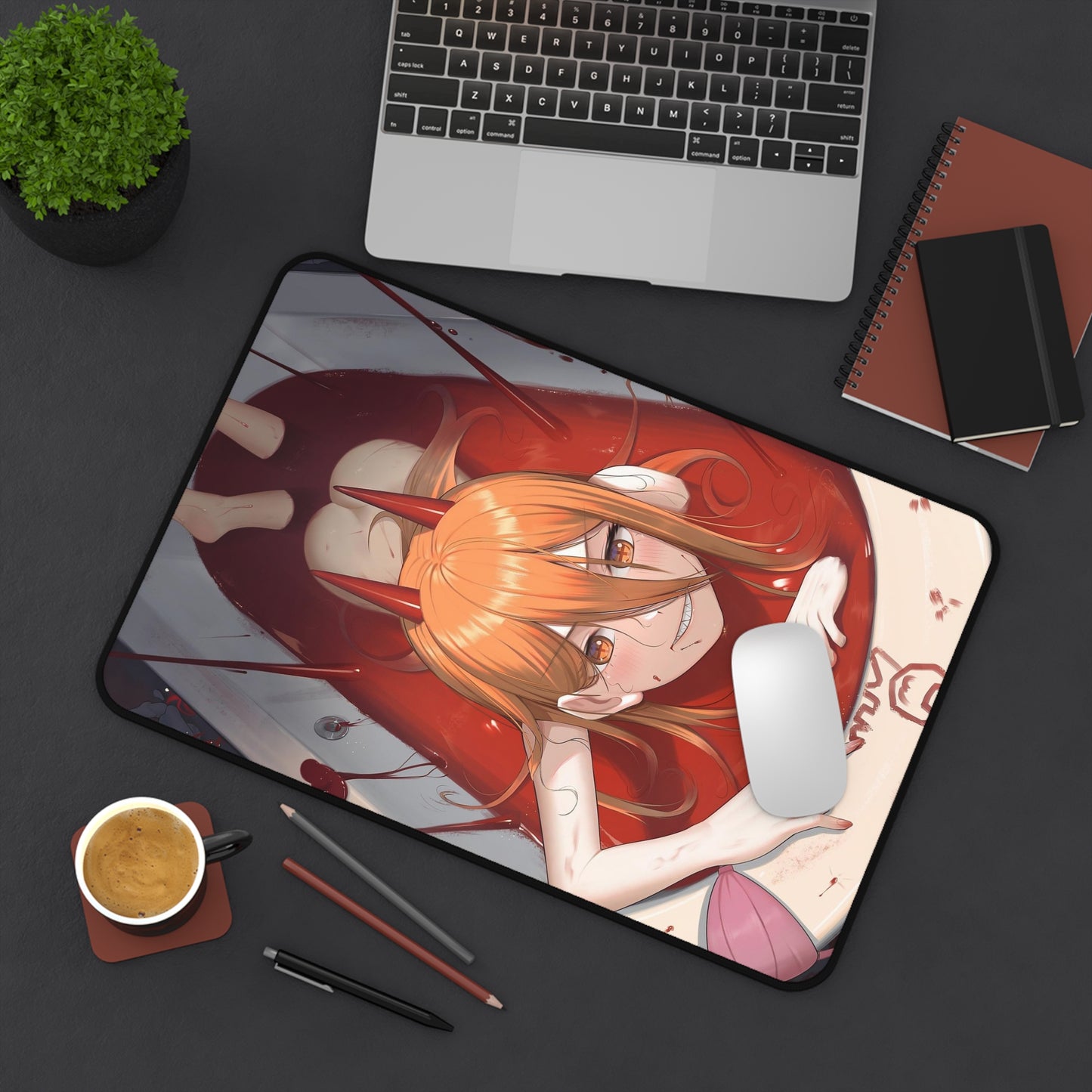 Chainsaw Man Power Mousepad | Power Mousepad | Chainsaw Man XXL Gaming Mousepad | Power Bathing In Blood | Chainsaw Man Merchandise | Gore | Bathtub