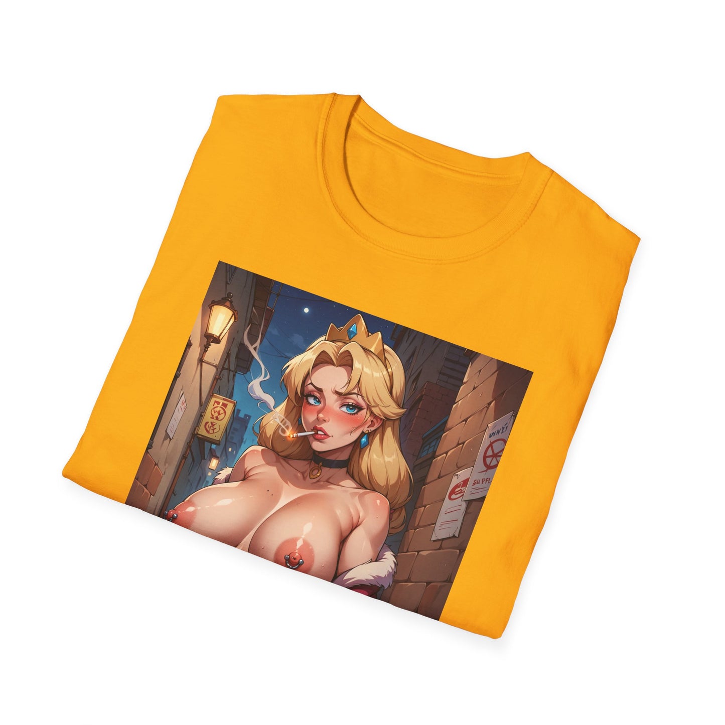 Smoking Hentai Girl T-Shirt | Sexy Anime Girl | Hentai | NSFW | Nipple Piercings