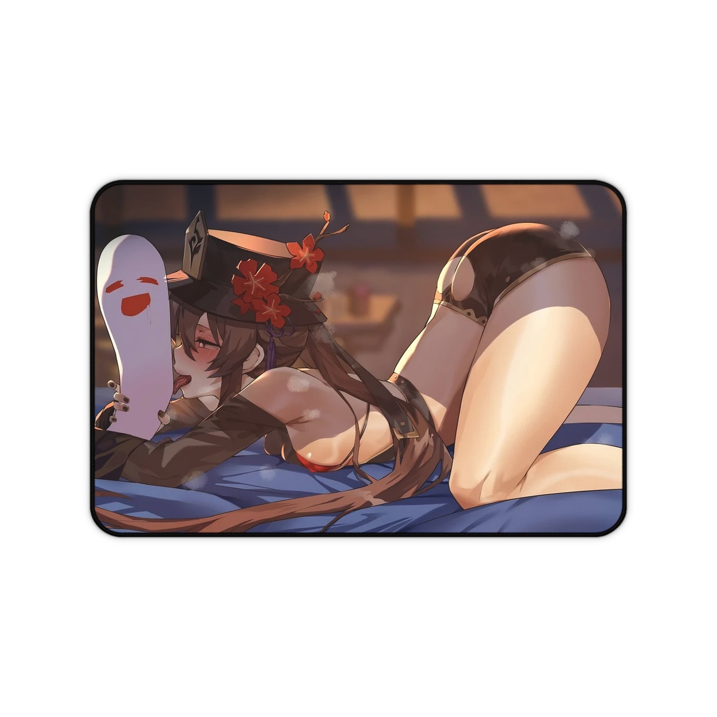 Hu Tao Mouse Pad | Genshin Impact Desk Mat | Sexy Hu Tao | Genshin Impact Merchandise | Hu Tao Licking Ghost