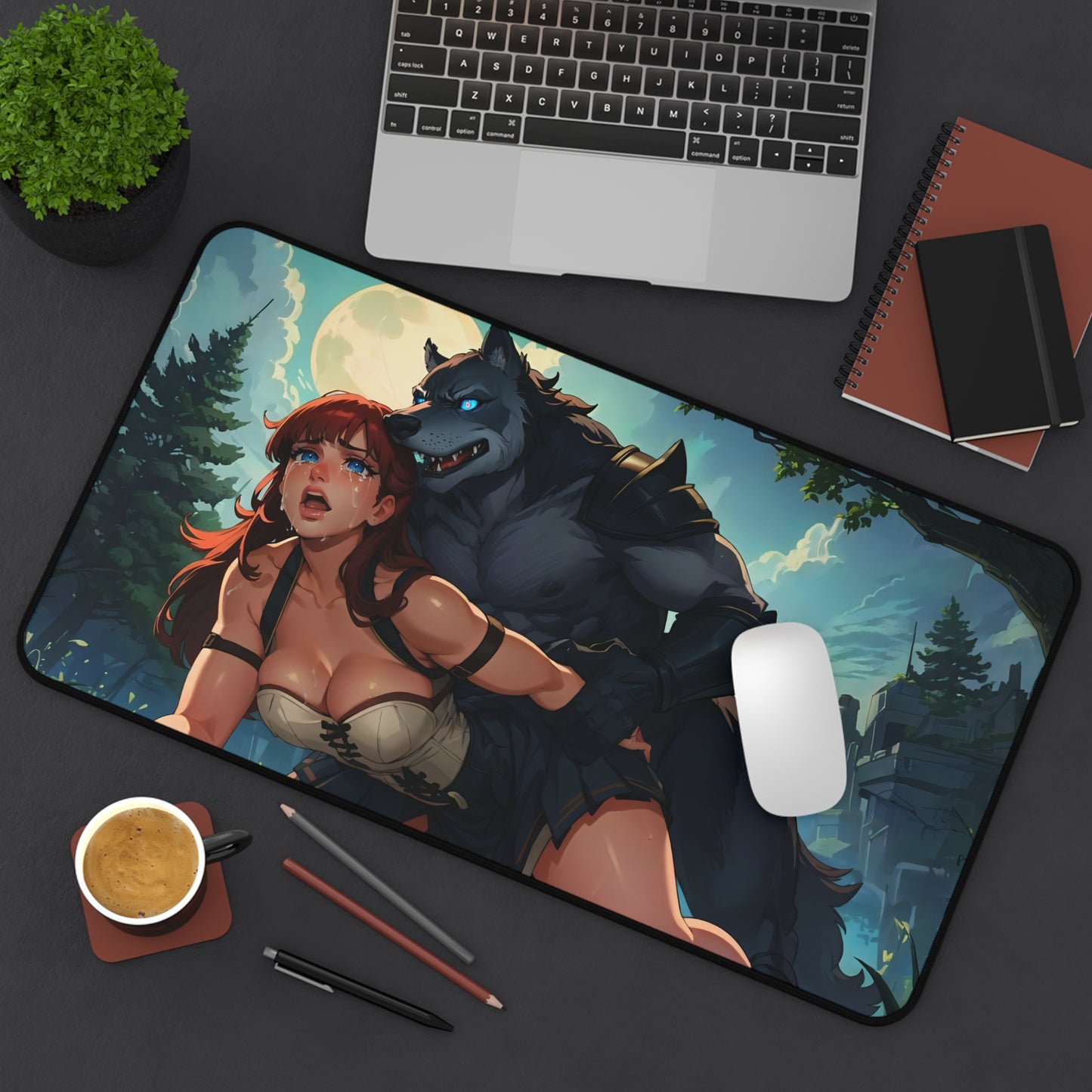 Lewd Mouse Pad | Werewolf Fucks Woman | Fantasy | NSFW | Werewolf Rule34 | Ecchi | Waifu | Ahegao | Sexy Playmat | Erotic | Redhead | Ginger | Red Hair