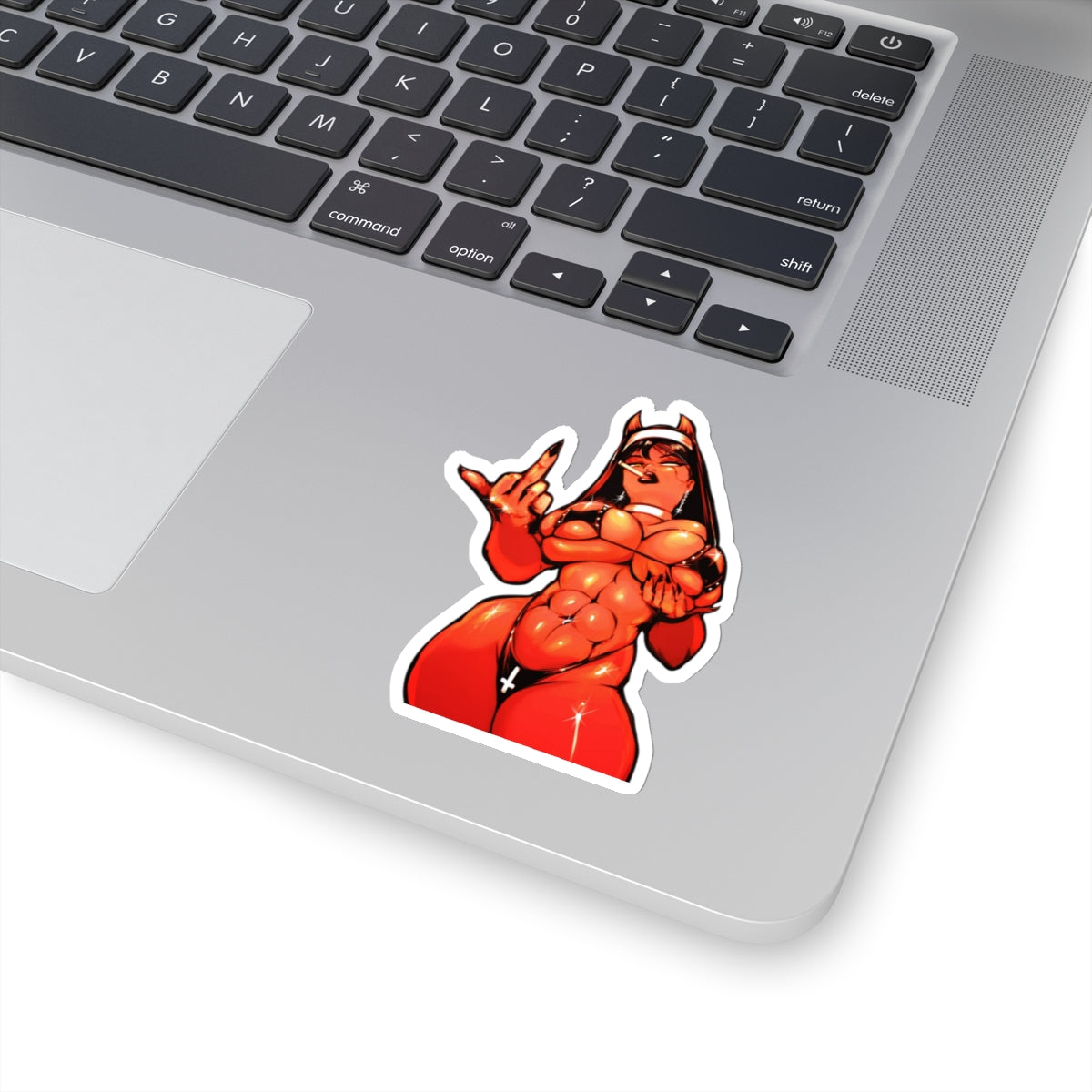 Sexy Waifu Sticker | Succubus Nun | Muscles | Sexy Anime Sticker | Lewd Anime Sticker | Otaku | Waifu | Big Tits